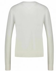 TOMMY HILFIGER – Maglione Donna Essential VNek Bianco