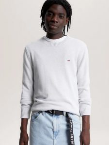 TOMMY HILFIGER – Pullover Uomo Essential con Bandierina Silver Grey Htr