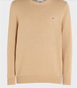 TOMMY HILFIGER – Pullover Uomo Essential con Bandierina Tawny Sand