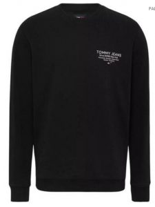 TOMMY HILFIGER – Felpa Uomo Essential Graphic Logo Nero