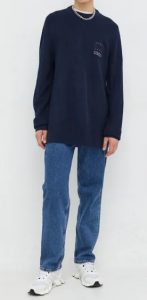 TOMMY HILFIGER – Maglione Uomo Blu Navy