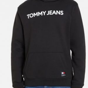 TOMMY HILFIGER – Felpa Uomo Classics con Cappuccio e Logo Nero