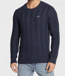 TOMMY HILFIGER – Maglione Cable Uomo Blu Navy