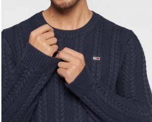 TOMMY HILFIGER – Maglione Cable Uomo Blu Navy