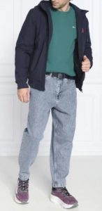 TOMMY HILFIGER – Felpa Uomo Reg Badge Equipaggio Verde