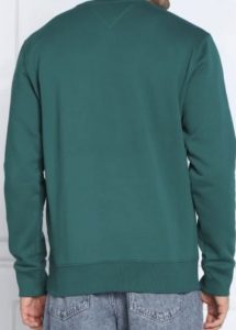 TOMMY HILFIGER – Felpa Uomo Reg Badge Equipaggio Verde