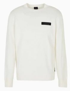 ARMANI EXCHANGE – Pullover Uomo Armani Sustainability Values Bianco