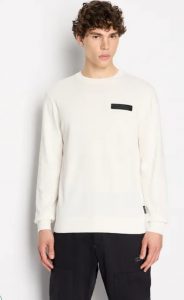 ARMANI EXCHANGE – Pullover Uomo Armani Sustainability Values Bianco