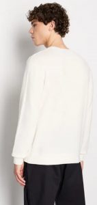 ARMANI EXCHANGE – Pullover Uomo Armani Sustainability Values Bianco