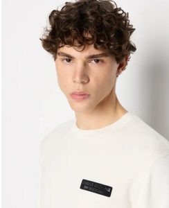 ARMANI EXCHANGE – Pullover Uomo Armani Sustainability Values Bianco