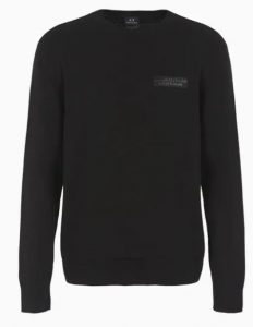 ARMANI EXCHANGE – Pullover Uomo Armani Sustainability Values Nero
