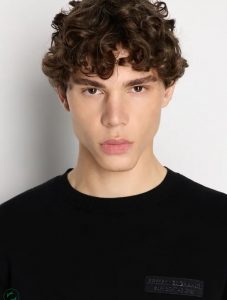 ARMANI EXCHANGE – Pullover Uomo Armani Sustainability Values Nero