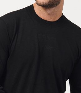 ARMANI EXCHANGE – Maglione Girocollo in Cotone Viscosa e Seta Nero o Bianco