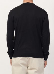 ARMANI EXCHANGE – Maglione Girocollo in Cotone Viscosa e Seta Nero o Bianco