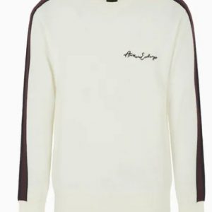 ARMANI EXCHANGE – Pullover Uomo Girocollo Casual Bianco