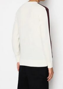 ARMANI EXCHANGE – Pullover Uomo Girocollo Casual Bianco
