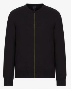 ARMANI EXCHANGE – Maglione Uomo in Maglia con Riga a Contrasto