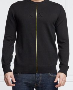 ARMANI EXCHANGE – Maglione Uomo in Maglia con Riga a Contrasto