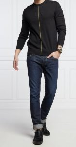 ARMANI EXCHANGE – Maglione Uomo in Maglia con Riga a Contrasto