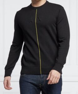ARMANI EXCHANGE – Maglione Uomo in Maglia con Riga a Contrasto