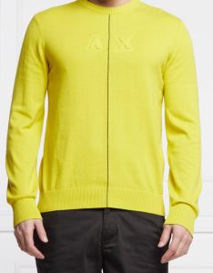 ARMANI EXCHANGE – Maglione Uomo in Maglia con Riga a Contrasto