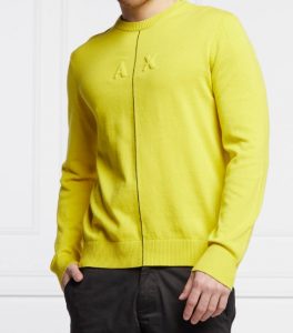 ARMANI EXCHANGE – Maglione Uomo in Maglia con Riga a Contrasto