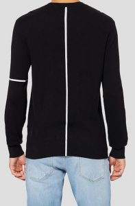 ARMANI EXCHANGE – Pullover Logo a Contrasto Maglione Uomo Nero