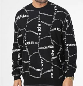 ARMANI EXCHANGE – Maglione Cotton Blend Turtleneck Nero