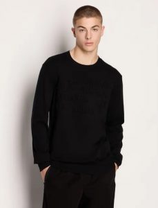 ARMANI EXCHANGE – Pullover Uomo Armani Sustainability Values Navy