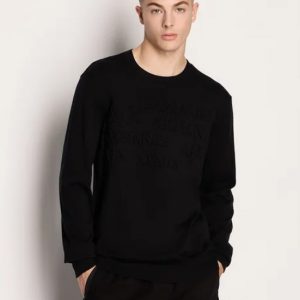 ARMANI EXCHANGE – Pullover Uomo Armani Sustainability Values Navy
