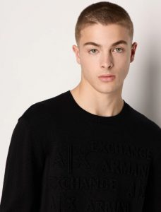 ARMANI EXCHANGE – Pullover Uomo Armani Sustainability Values Navy