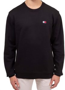 TOMMY HILFIGER – Felpa Uomo Reg Badge Equipaggio Nero