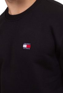 TOMMY HILFIGER – Felpa Uomo Reg Badge Equipaggio Nero