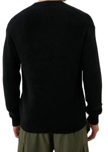 CALVIN KLEIN JEANS – Pullover Girocollo con Logo Nero