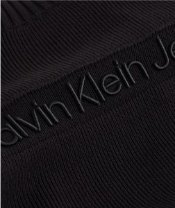 CALVIN KLEIN JEANS – Pullover Girocollo con Logo Nero