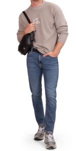 CALVIN KLEIN JEANS – Maglione con Monogramma Taglio Relaxed Grigio Focena