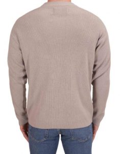 CALVIN KLEIN JEANS – Maglione con Monogramma Taglio Relaxed Grigio Focena