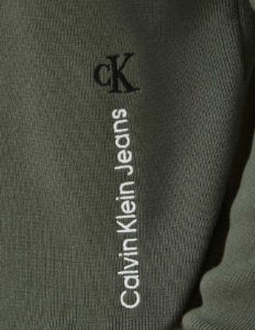 CALVIN KLEIN JEANS – Maglione in Maglia Di Cotone Verde Scuro