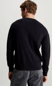 CALVIN KLEIN JEANS – Maglione in Maglia di Cotone Nero