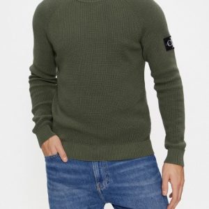 CALVIN KLEIN JEANS – Maglione Girocollo Uomo Verde Scuro