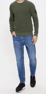 CALVIN KLEIN JEANS – Maglione Girocollo Uomo Verde Scuro