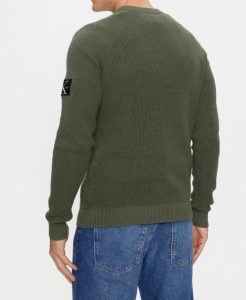 CALVIN KLEIN JEANS – Maglione Girocollo Uomo Verde Scuro