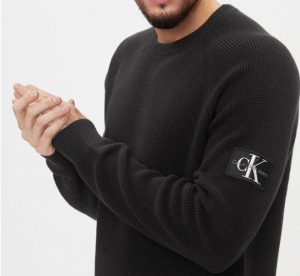 CALVIN KLEIN JEANS – Maglione Girocollo Uomo Nero