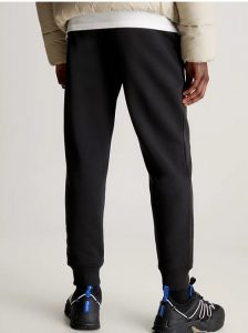 CALVIN KLEIN JEANS – Pantaloni Tuta Uomo in Felpa di Cotone Nero