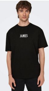 ONLY& SONS – O-Neck T-Shirt Uomo with Print King James Nero