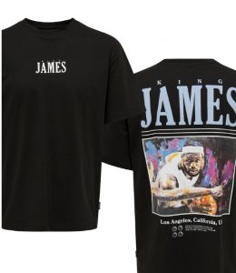 ONLY& SONS – O-Neck T-Shirt Uomo with Print King James Nero