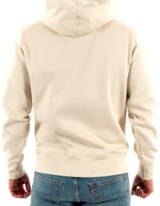 CALVIN KLEIN JEANS – Felpa Uomo con Cappuccio Stacked Archival Hoodie Guscio D’Uovo