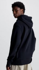 CALVIN KLEIN JEANS – Felpa Uomo con Cappuccio Multi Logo dal Taglio Relaxed Nero