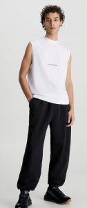 CALVIN KLEIN JEANS – Pantaloni Tuta Uomo in Cotone Taglio Relaxed Nero
