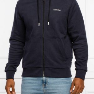 CALVIN KLEIN – Felpa Uomo Full Zip Blu Marino